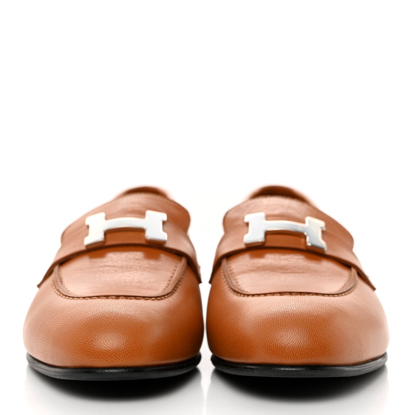 Goatskin Womens Paris Loafers 37.5 Gold