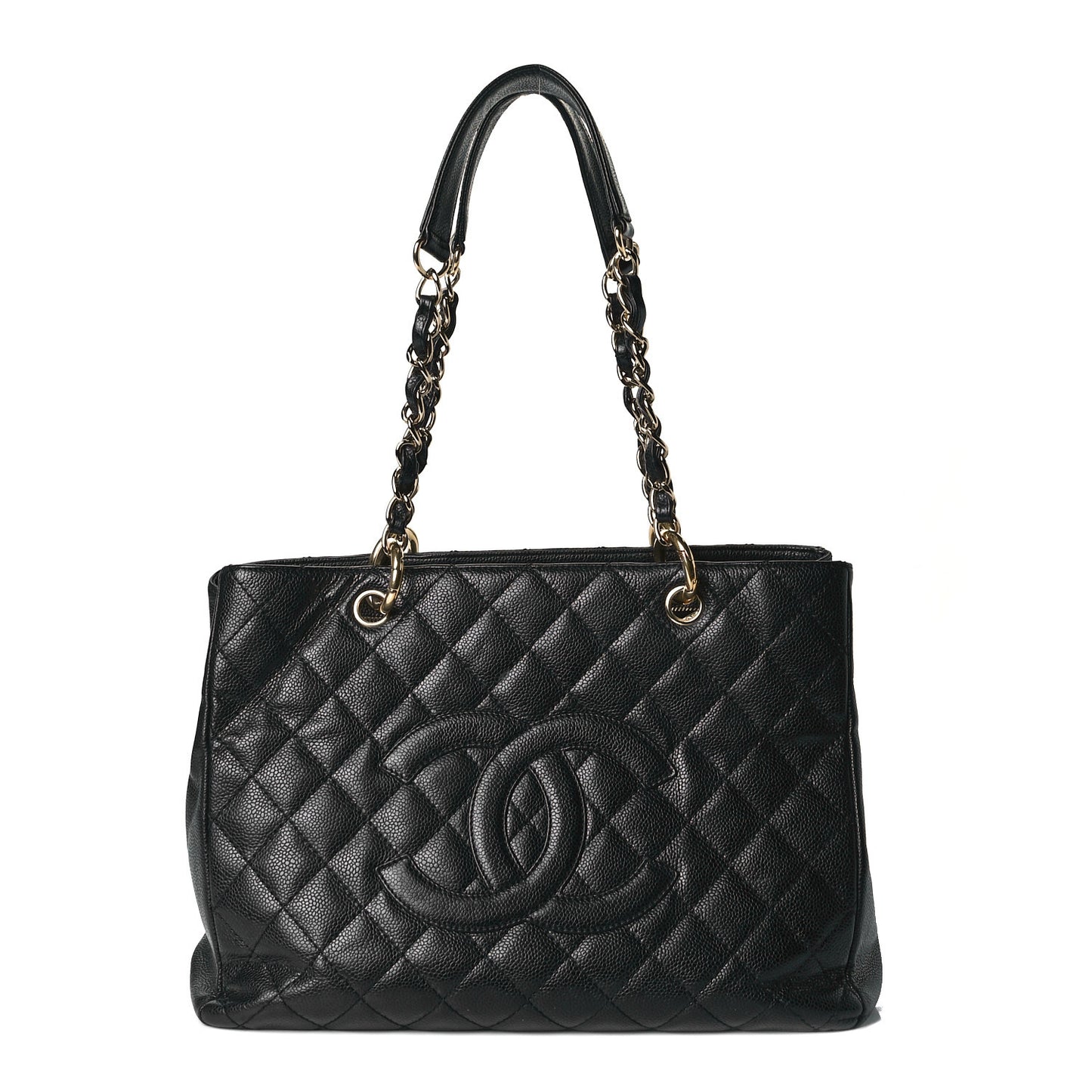 Caviar Quilted Grand Shopping Tote GST Black