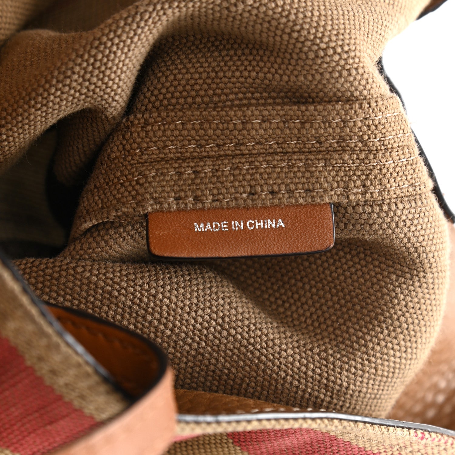 Burberry Canvas Mega Check Mini Ashby Tassel Crossbody Saddle Brown 7 of 14