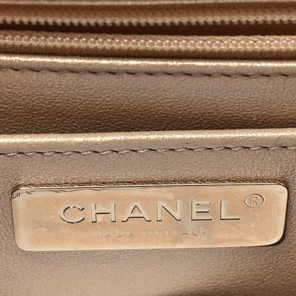 Chanel Mirror Calfskin Metallic Calfskin Quilted Hollywood Boulevard Backpack With Coin Purse Gold 7 of 12