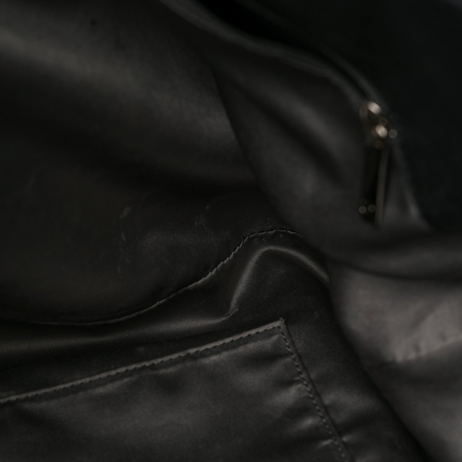 Chanel Caviar Stitched Pocket In The City Hobo Black 10 of 11