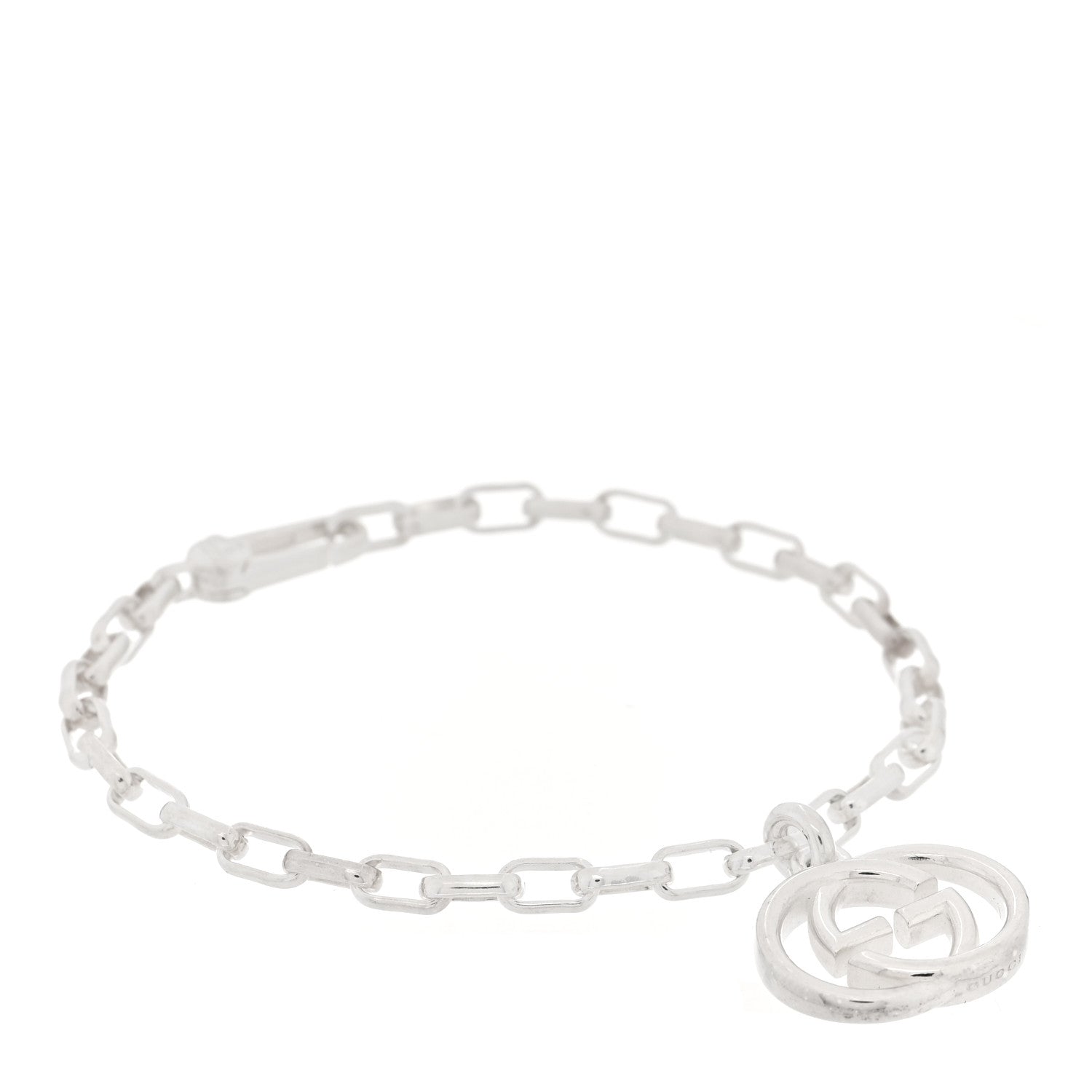 Gucci Sterling Silver Interlocking GG Bracelet 1 of 4