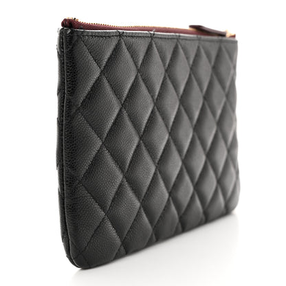 Chanel Caviar Quilted Cosmetic Case Black 3 of 7