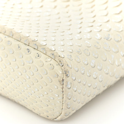 Chanel Snakeskin Phone Holder Pouch Clutch White 16 of 24