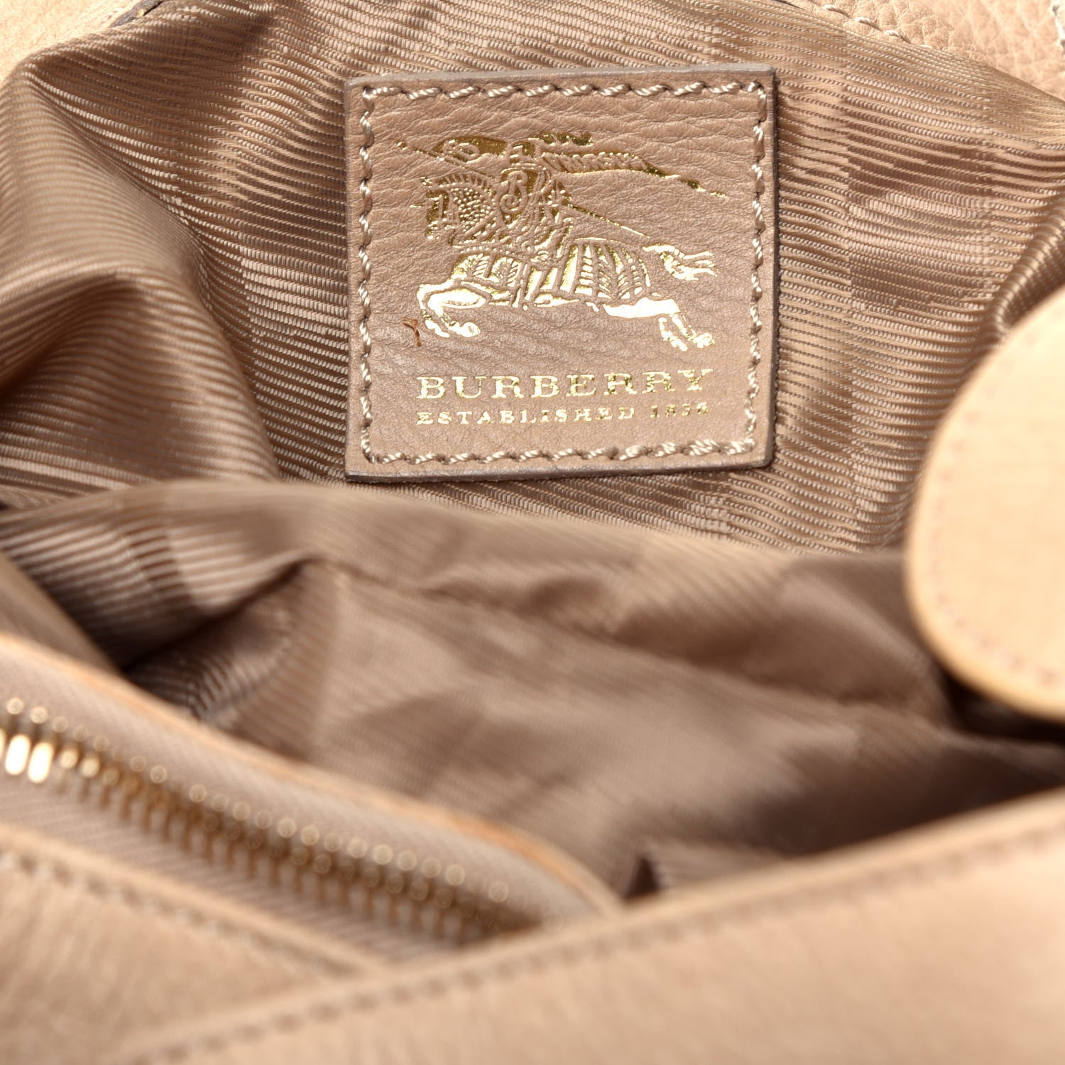 Burberry Calfskin Quilted House Check Shoulder Bag Beige 6 of 10