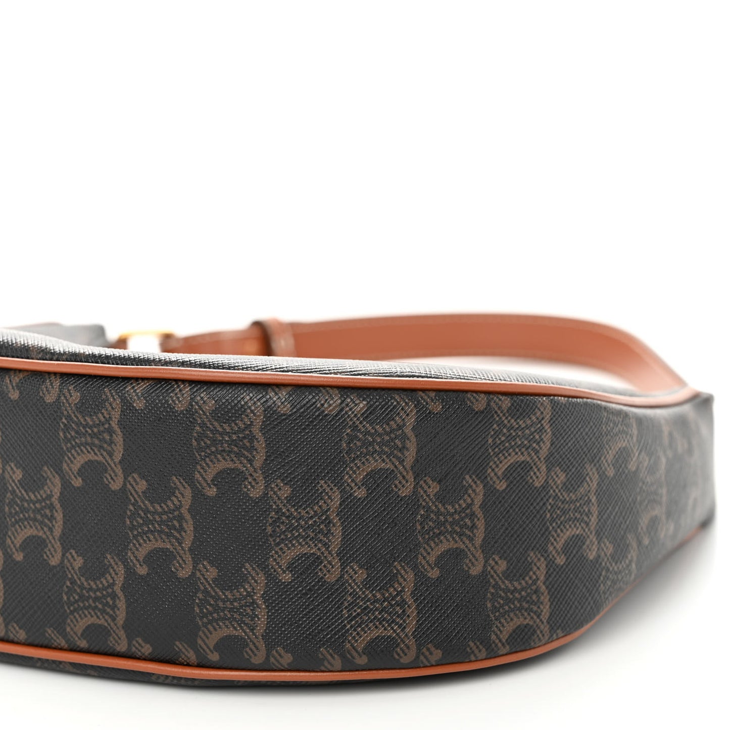 Triomphe Canvas Calfskin Ava Shoulder Bag Tan