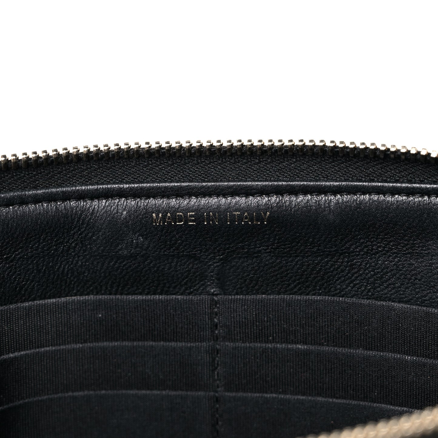 Lambskin Quilted Small Boy Zipped Pouch Black