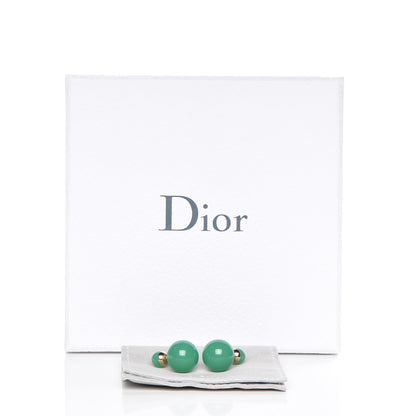 Christian Dior Mise En Dior Tribal Earrings Jade Green 5 of 5