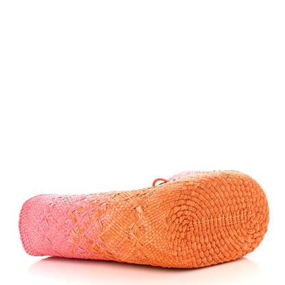Loewe Iraca Palm Calfskin Degrade Paula's Ibiza Medium Anagram Basket Bag Pink Orange 4 of 10