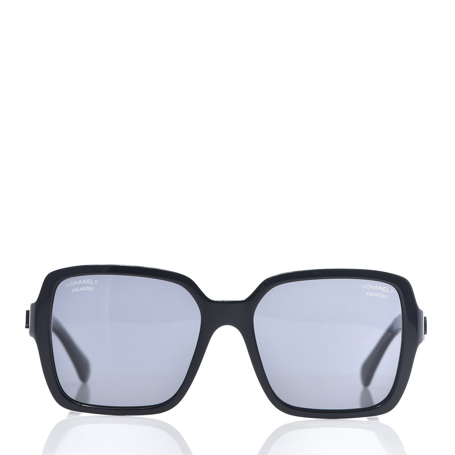 Chanel Acetate Polarized Square Sunglasses 5408 Black 2 of 7