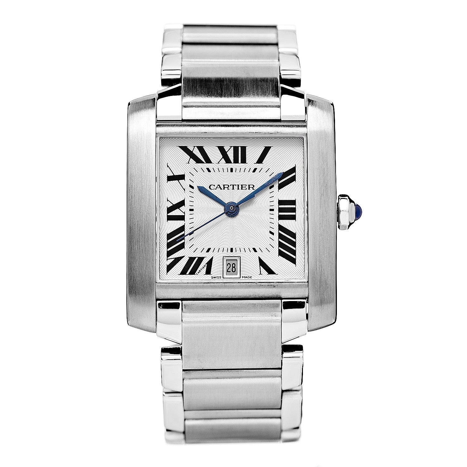 Cartier Stainless Steel 28mm Tank Francaise Automatic Watch 1 of 8