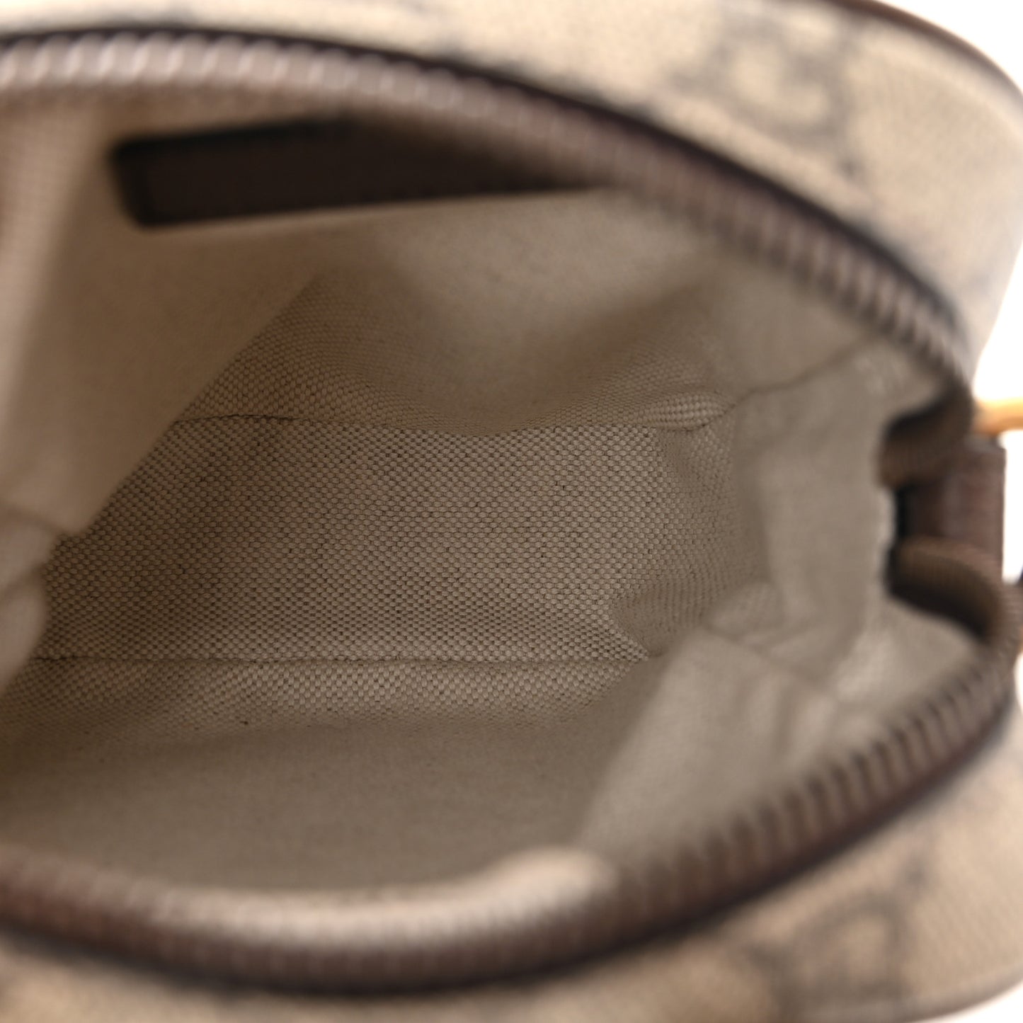 GG Supreme Monogram Web Mini Ophidia Double Zip Messenger Bag Beige New Acero
