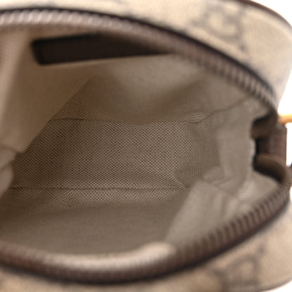 Gucci GG Supreme Monogram Web Mini Ophidia Double Zip Messenger Bag Beige New Acero 5 of 10