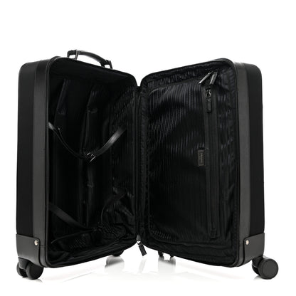 Prada Tessuto Nylon Saffiano Trolley Luggage Black 4 of 13