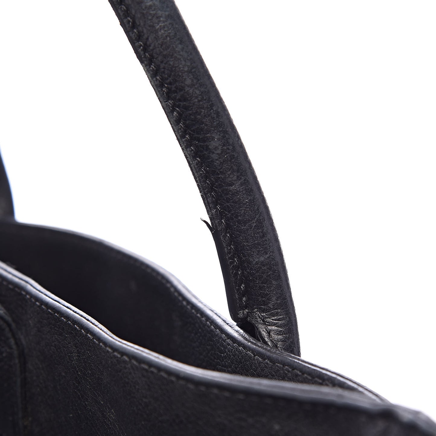 Calfskin Cerf Executive Shopper Tote Black