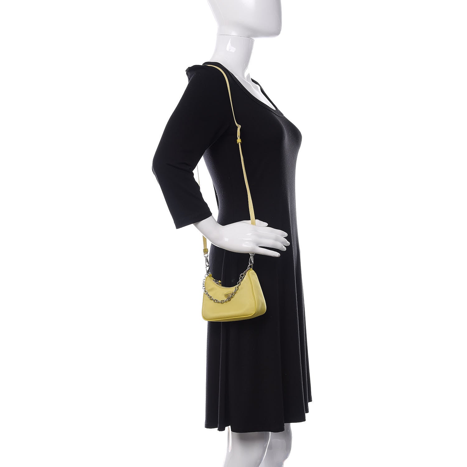 Prada Tessuto Nylon Saffiano Mini Re-Edition 2000 Shoulder Bag Ananas 2 of 10