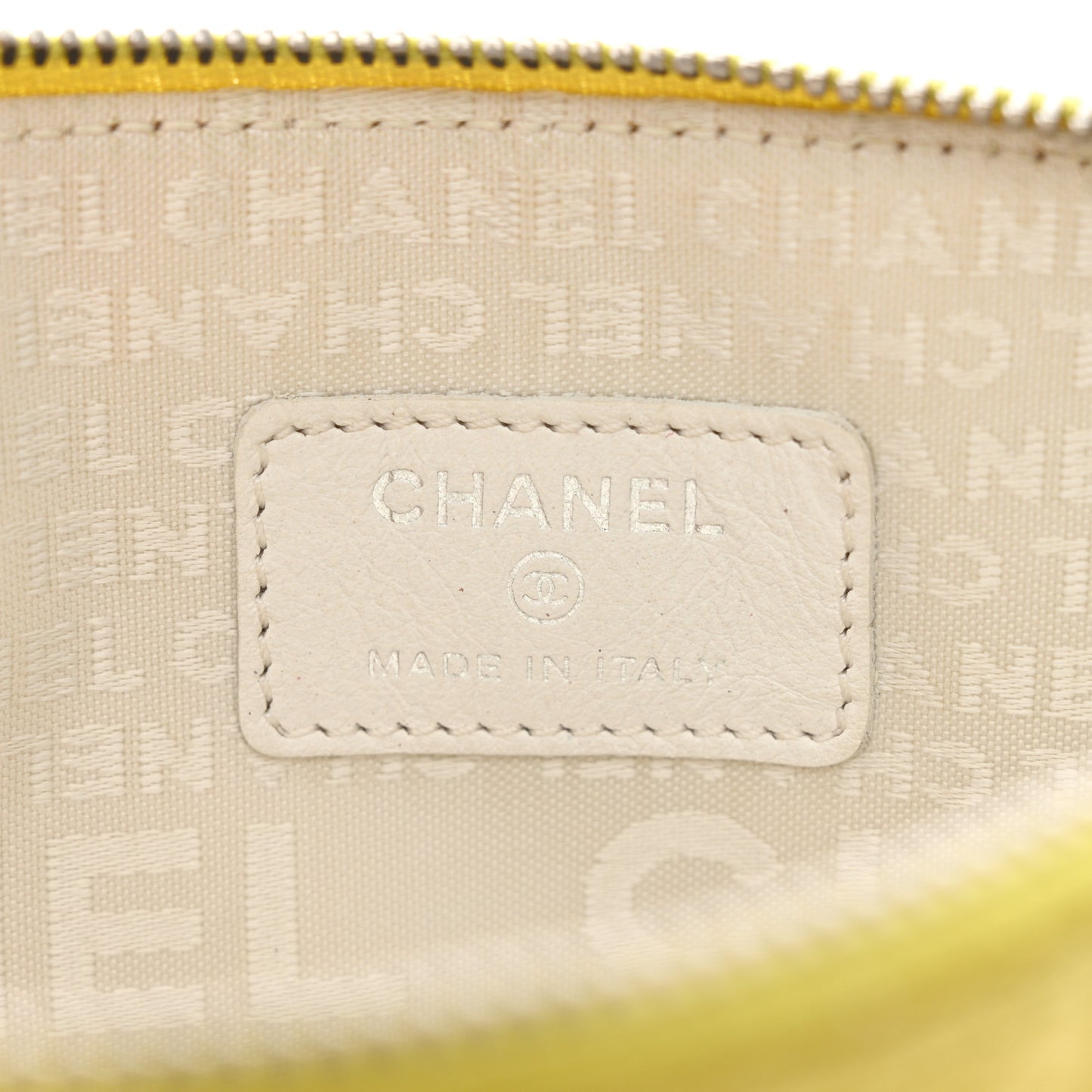 Lambskin Precious Symbols Pochette Chartreuse