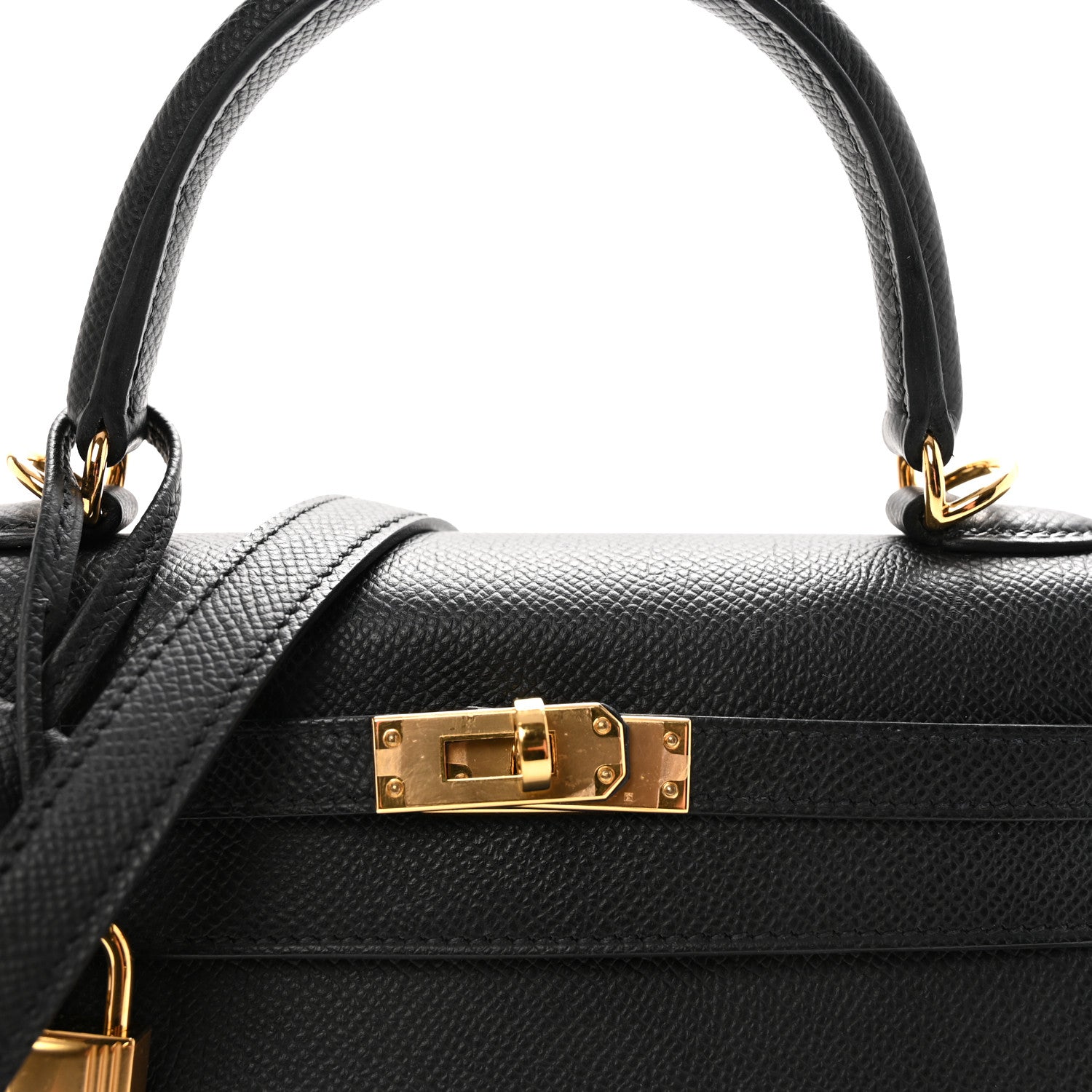 Hermes Epsom Kelly Sellier 25 Black 7 of 9