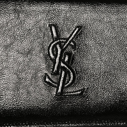 Saint Laurent Textured Patent Belle de Jour Chain Clutch Black 7 of 9