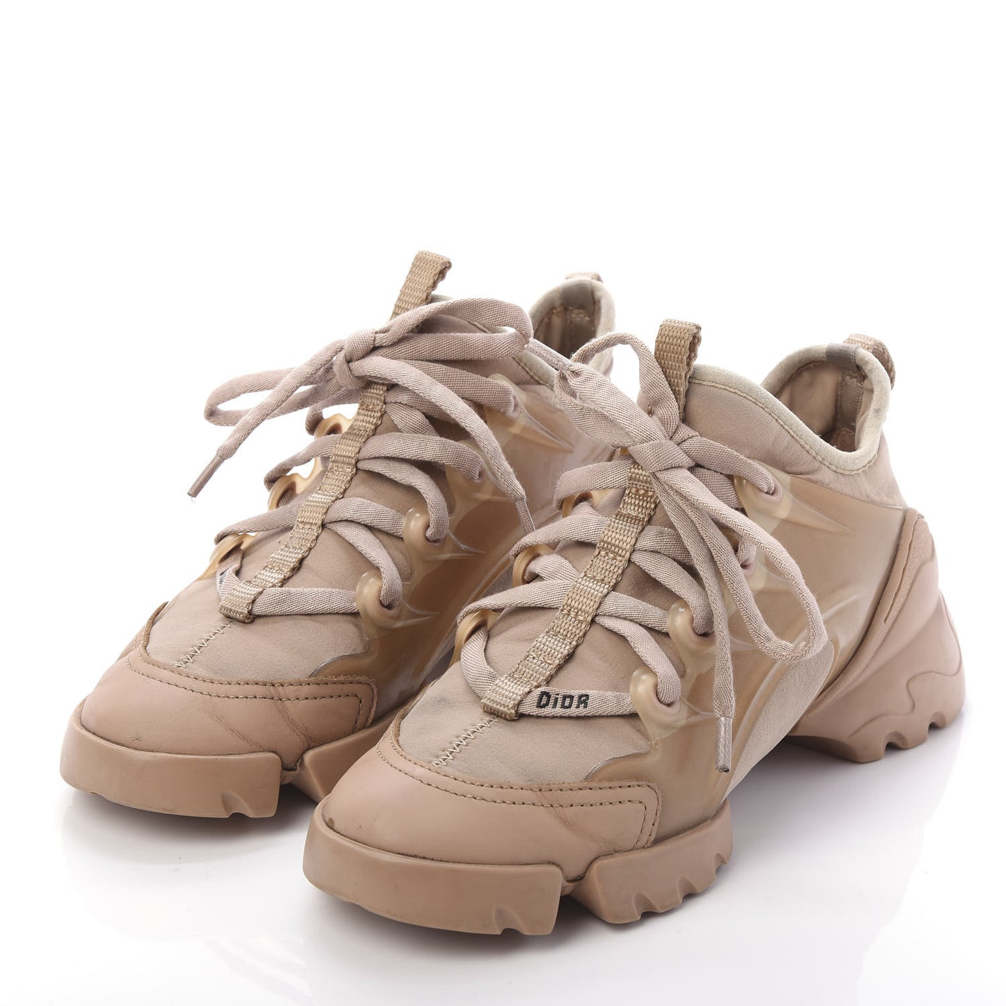 Neoprene Rubber Womens D-Connect Sneakers 35.5 Nude