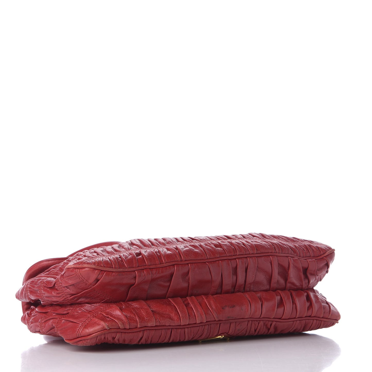 Capretto Gaufre Flap Bag Rosso