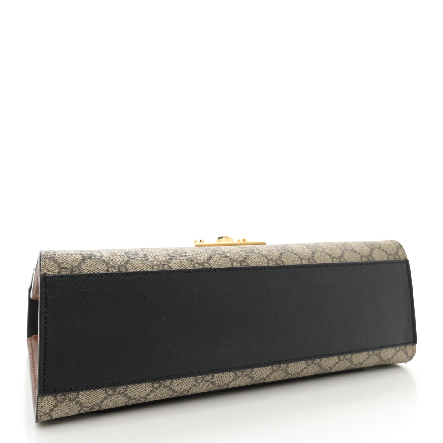 Gucci GG Supreme Monogram Calfskin Medium Padlock Shoulder Bag Beige Black Cuir 4 of 14