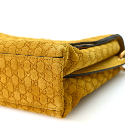 Gucci Micro GG Suede Medium Chain Shoulder Bag Yellow 9 of 9