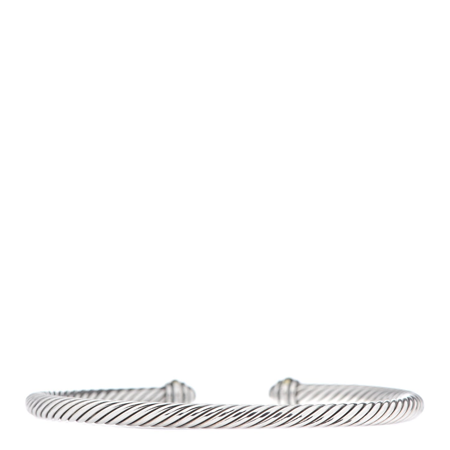 Sterling Silver 18K Yellow Gold 4mm Cable Classics Bracelet