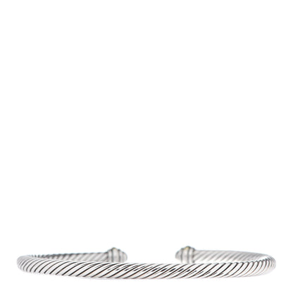 David Yurman Sterling Silver 18K Yellow Gold 4mm Cable Classics Bracelet 3 of 5