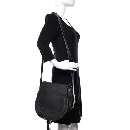 Chloe Calfskin Medium Marcie Round Crossbody Bag Black 2 of 10