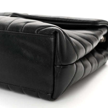 Saint Laurent Calfskin Y Quilted Monogram Small Loulou Chain Satchel Black 9 of 9