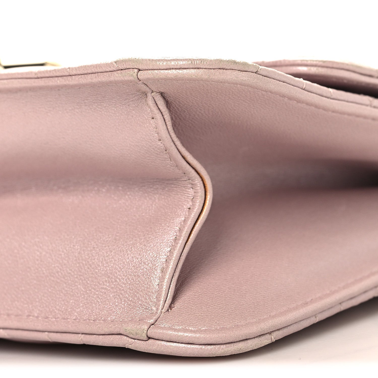 Christian Dior Pearly Lambskin Cannage Miss Dior Promenade Pouch Lotus 8 of 9