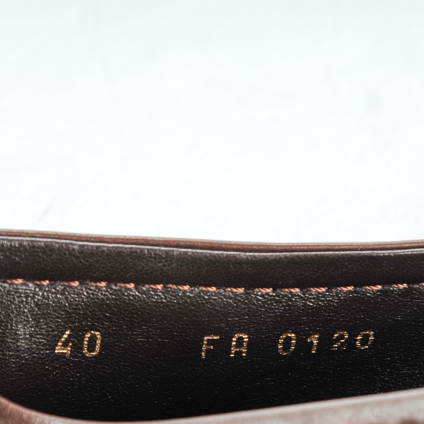 Calfskin Oxford Ballerina Flats Moka 40