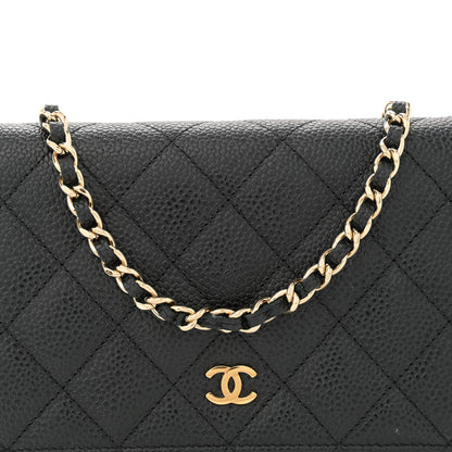 Chanel Caviar Quilted Wallet on Chain WOC Black 8 of 13