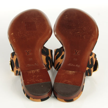 Louis Vuitton Leopard Print Savanna Flat Thong Sandals 39 Moka 4 of 7