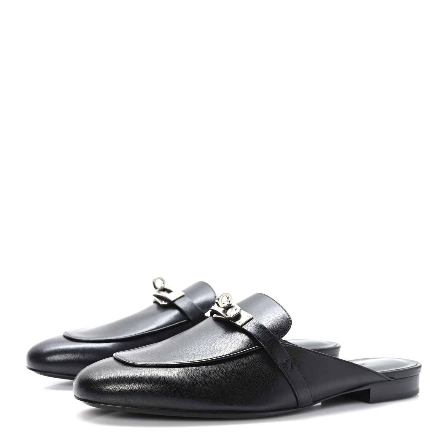 Hermes Goatskin Oz Mules 40 Black 3 of 9