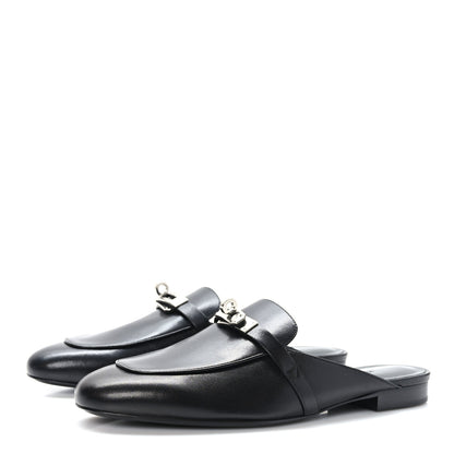 Hermes Goatskin Oz Mules 40 Black 3 of 9