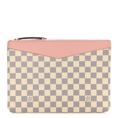 Louis Vuitton Damier Azur Daily Pouch Rose Poudre 1 of 8