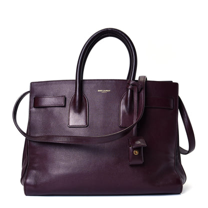 Saint Laurent Grained Calfskin Small Classic Sac De Jour Bordeaux 1 of 4
