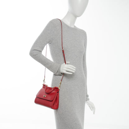 Dolce & Gabbana Dauphine Small Miss Sicily Satchel Dark Red 2 of 7