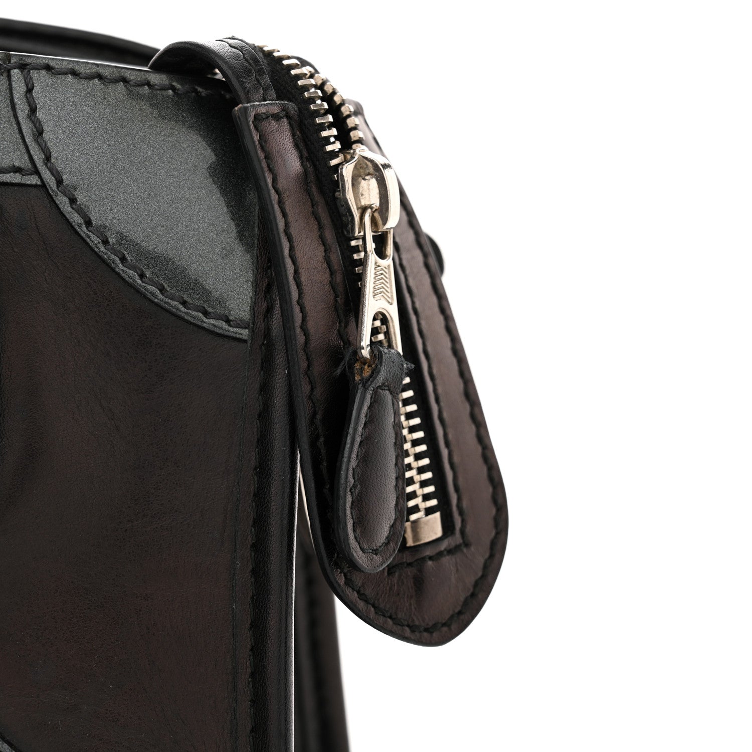 Balenciaga Smooth Calfskin Metallic Patent Giant 12 Silver Hardware Mini City Black Gris 16 of 16