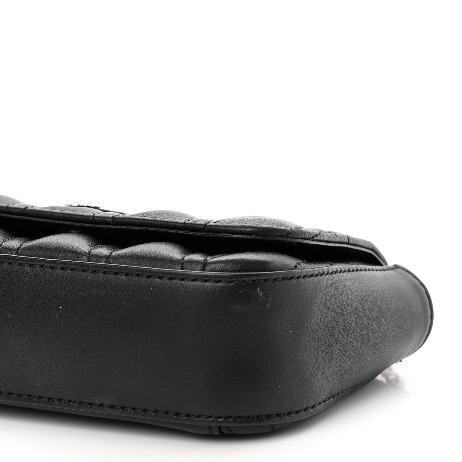 Versace Nappa Quilted Virtus Evening Bag Black 9 of 9