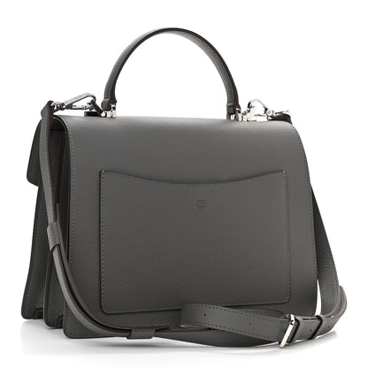 MCM Grained Calfskin Medium Patricia Park Avenue Satchel Grey 2 of 9