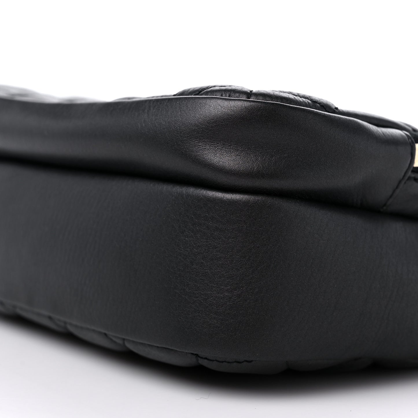Calfskin Quilted Day Trips Camera Case Black