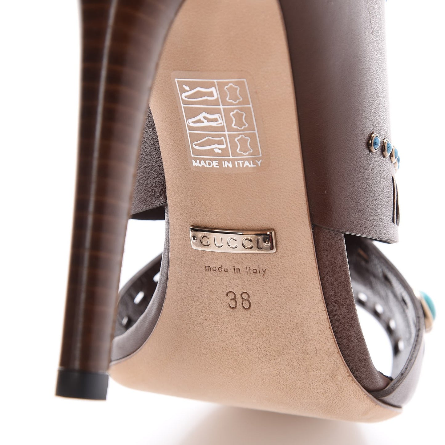 Calfskin Laser Cut Lika Ankle Boot 38 Nut Brown