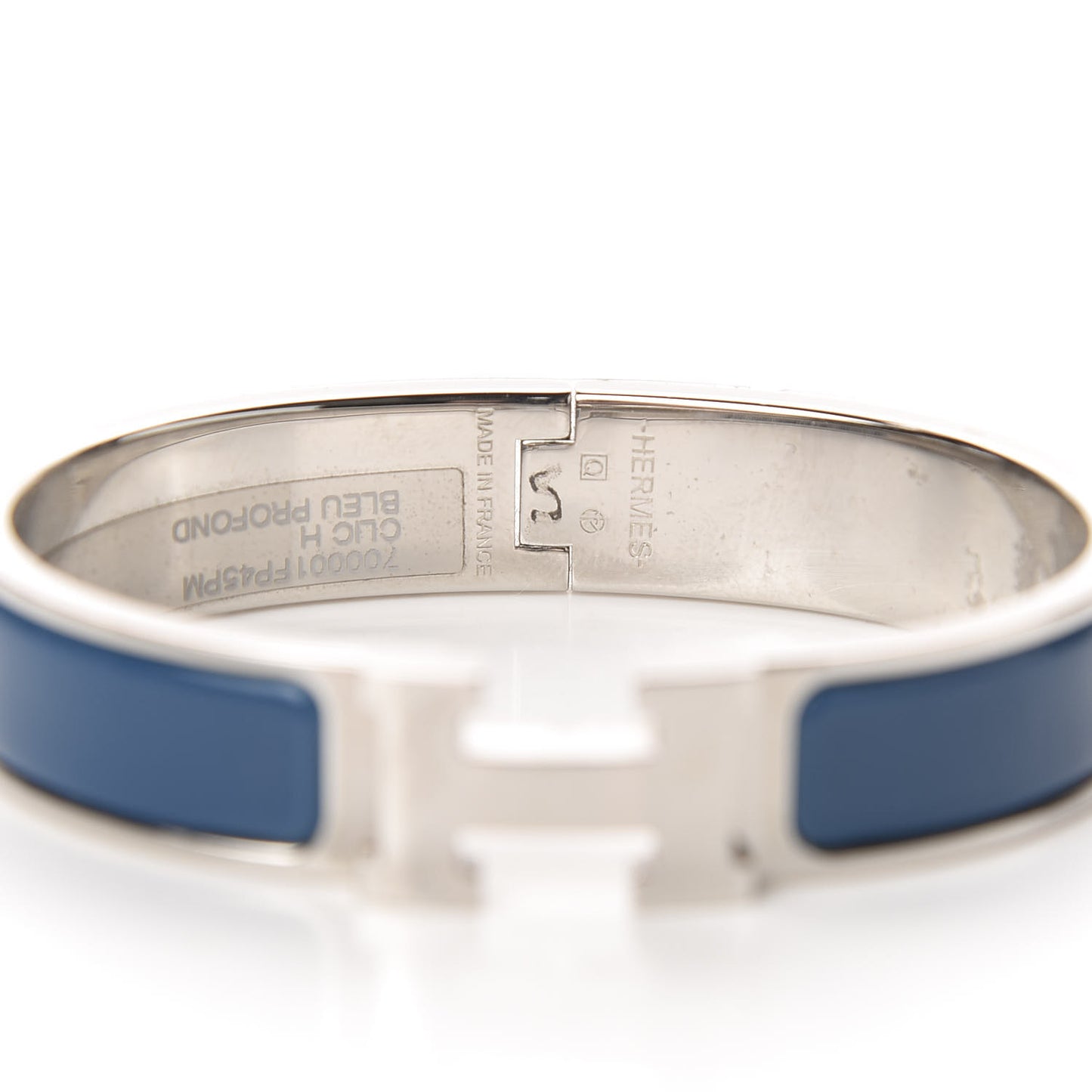 Enamel Narrow Clic Clac H Bracelet PM Bleu Profond