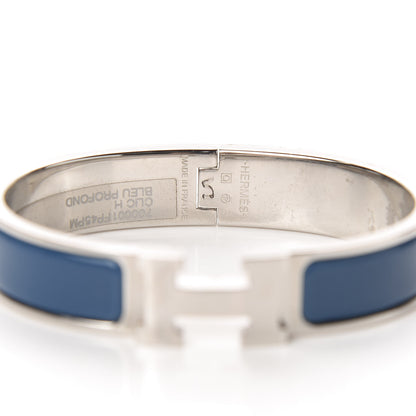 Hermes Enamel Narrow Clic Clac H Bracelet PM Bleu Profond 4 of 4