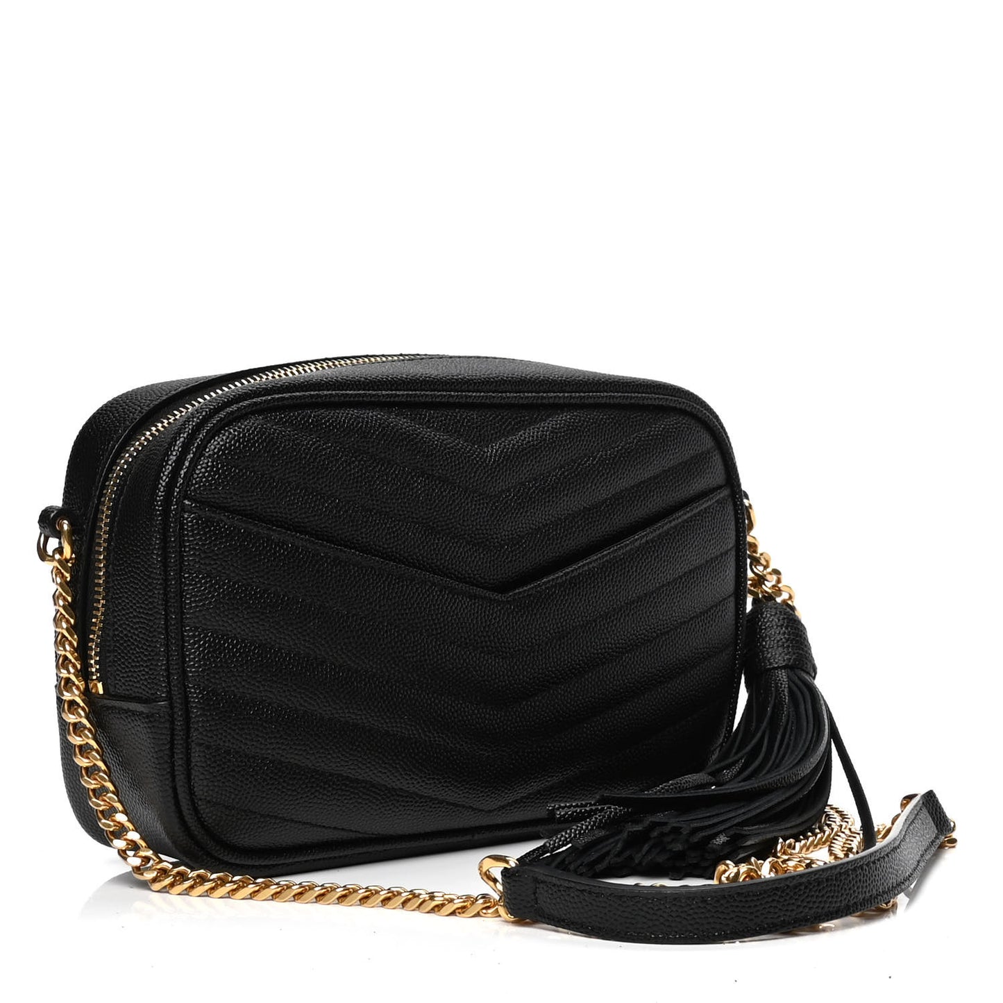 Grain De Poudre Matelasse Monogram Mini Lou Camera Bag Black
