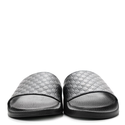 Gucci Microguccissima Slide Sandals 39 Black 2 of 8