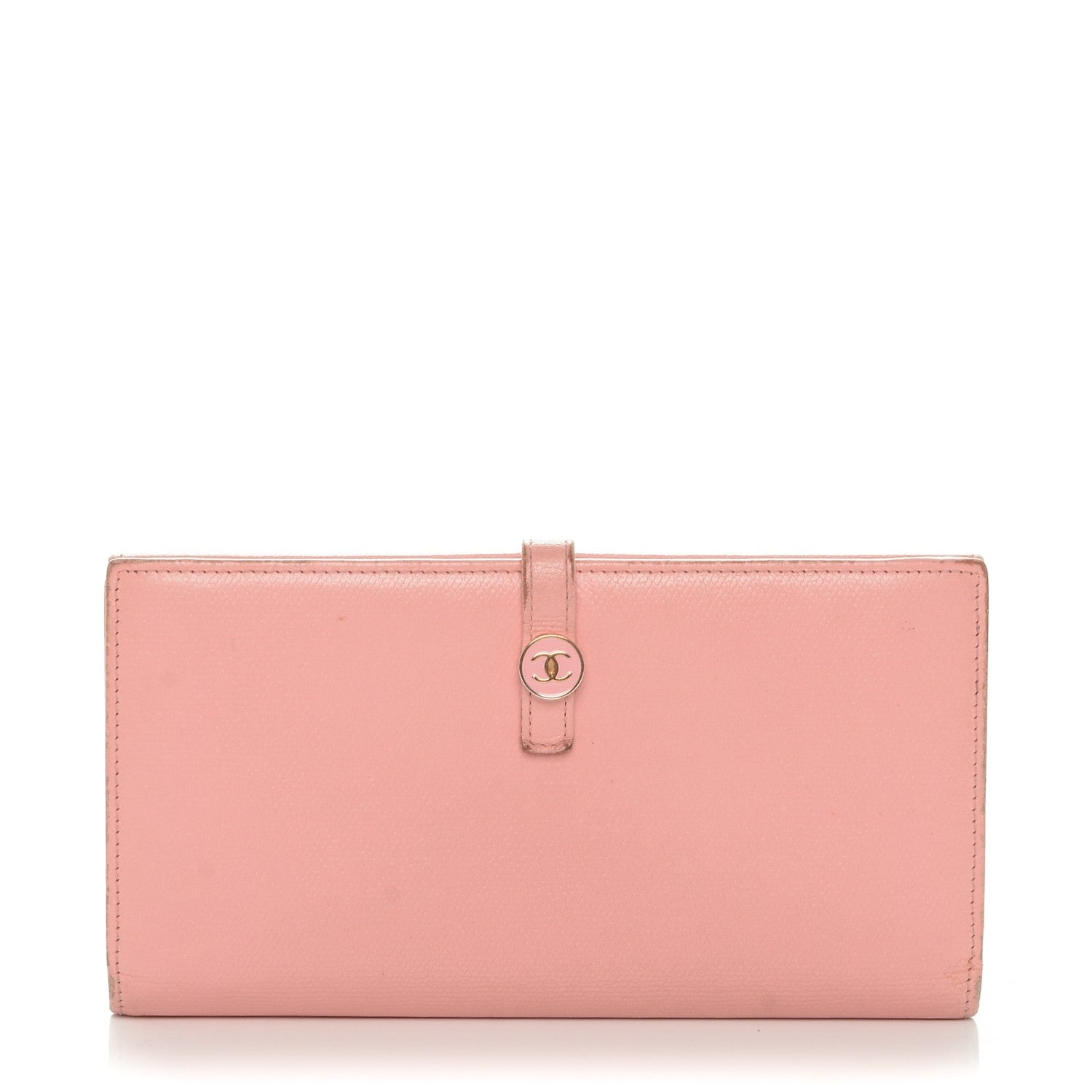 Chanel Grained Calfskin CC Button Wallet Pink 1 of 13